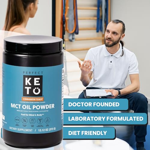 Perfect Keto MCT Oil Powder, Medium Chain Triglycerides, Ketogenic Non-Dairy Coffee