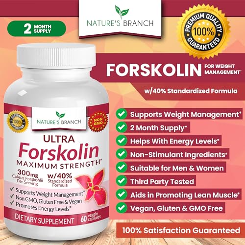 Premium 100% Ultra Pure Forskolin for Weight Loss Max Strength w/ 40% Standardized