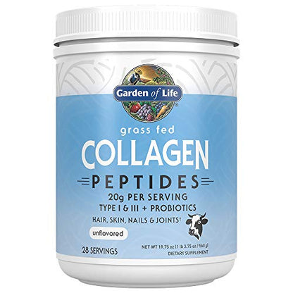 Garden of Life Grass Fed Collagen Peptides Powder – Unflavored Collagen Powder 