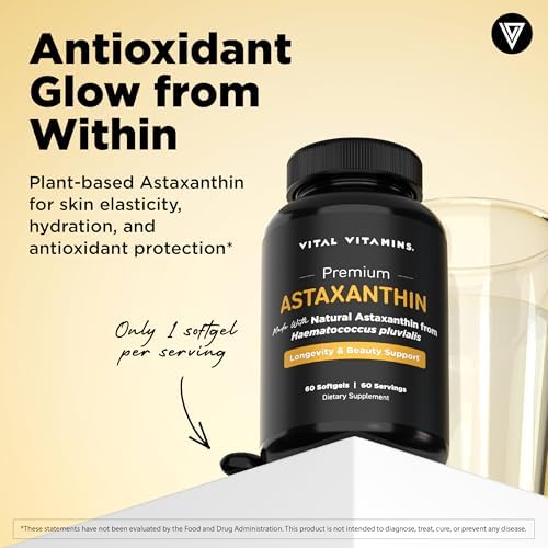 Vital Vitamins Pure Hyaluronic Acid 60 ct + Astaxanthin 60 ct