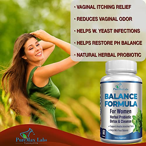 YUMMYVITE Balance Complex for Women - for Vaginal Health, Herbal Detox & Cleanse