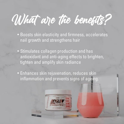 EHP Labs OxyGlow Marine Collagen Peptides Powder, Unflavored, 30 Servings | Hydrolyzed For Fast Absorption. Supports Skin Elasticity & Firmness, Stronger Hair And Faster Nail Growth. Mixes Clear.