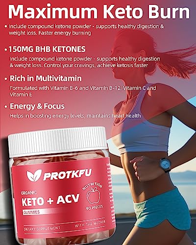 Keto Acv Gummies Advanced Weight Loss - Apple Cider Vinegar Gummies - Sugar Free ACV Keto