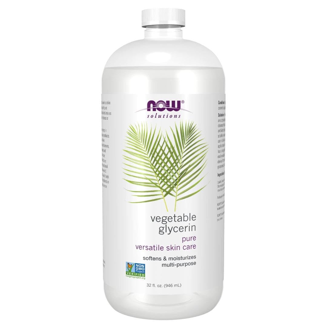 NOW Foods Solutions, Vegetable Glycerin, 100% Pure, Versatile Skin Care, Softening and Moisturizing, 16-Ounce