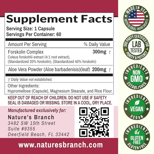 Premium 100% Ultra Pure Forskolin for Weight Loss Max Strength w/ 40% Standardized