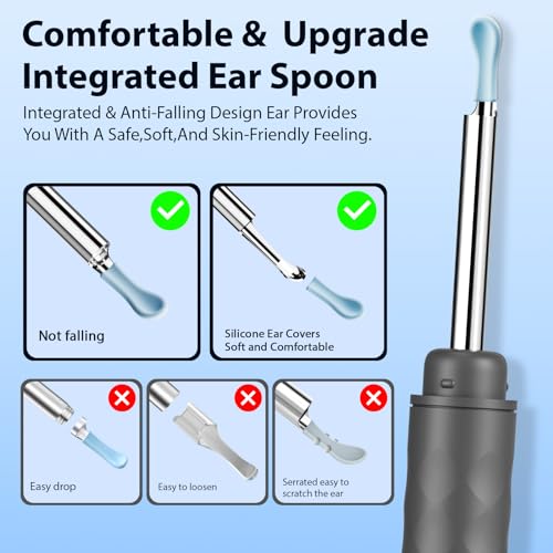 Ear Wax Removal, Ear Wax Removal Tool with 1296P HD Camera and 6 LED Lights