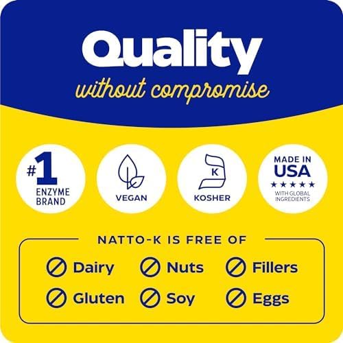 Enzymedica Natto-K Capsules, Vegan, Gluten Free, Kosher - 90 Capsules