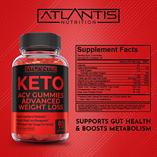 Keto ACV Gummies for Weight Loss - Supports Digestion, Advanced Weight Loss, Detox