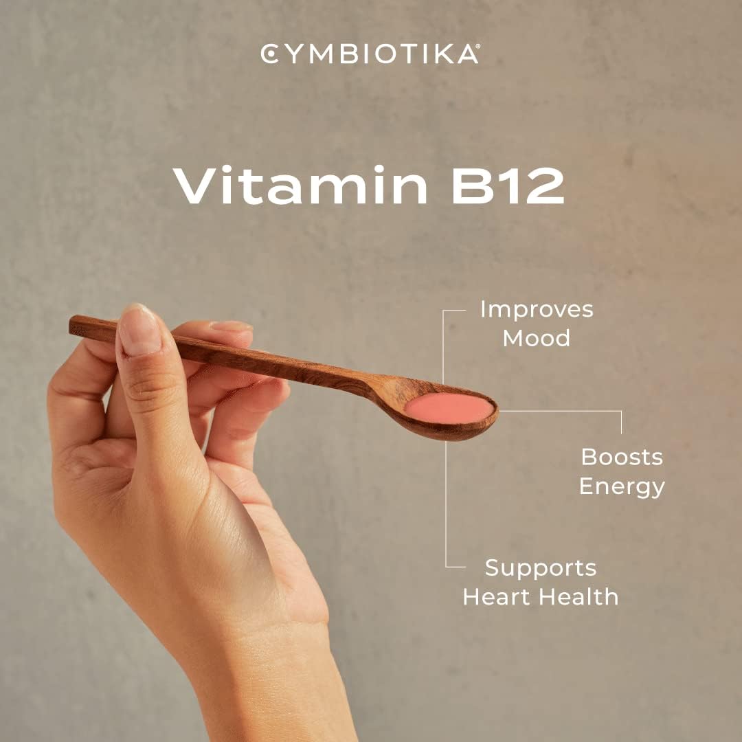 CYMBIOTIKA Synergy Vitamin B12 & D3 + K2 + CoQ10, Liposomal Delivery for Enhanced Absorption, Energy Booster, Supports Mood & Cell Production, Immunity Support, and Heart Health
