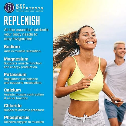 KEY NUTRIENTS Multivitamin Electrolytes Powder No Sugar - Tempting Blue Raspberry
