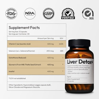 BigVita Liver Detox Vegan Gluten Free Liver Health Supplement Cleanse Detox & Repair