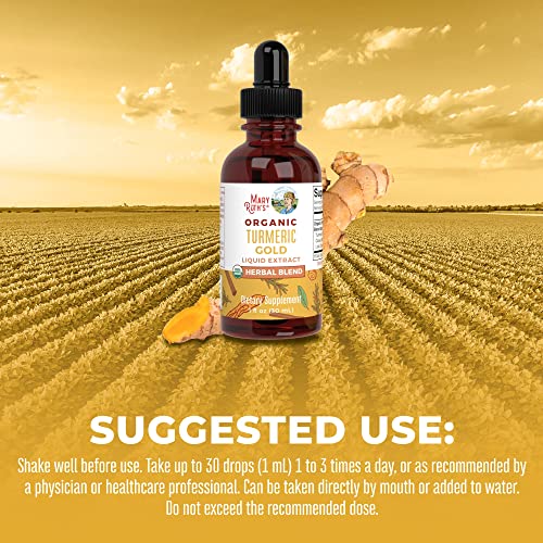 MaryRuth Organics Turmeric Gold Liquid Drops, USDA Organic, Herbal Blend Liquid Drops