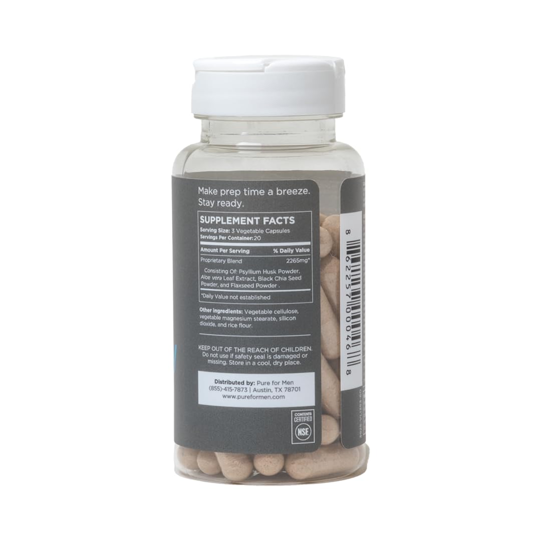 Pure for Men Original Cleanliness Stay Ready Fiber Supplement | Helps Promote