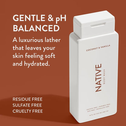Native Body Wash Contains Naturally Derived Ingredients | For Women & Men, Sulfate