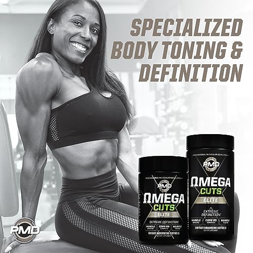 PMD Sports Omega Cuts Elite Fat Loss-Muscle Defining Formula - Omega Fatty Acids