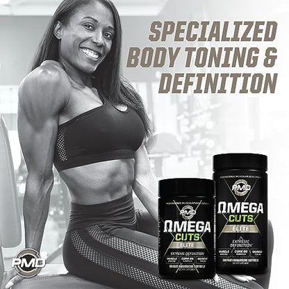 PMD Sports Omega Cuts Elite Fat Loss-Muscle Defining Formula - Omega Fatty Acids