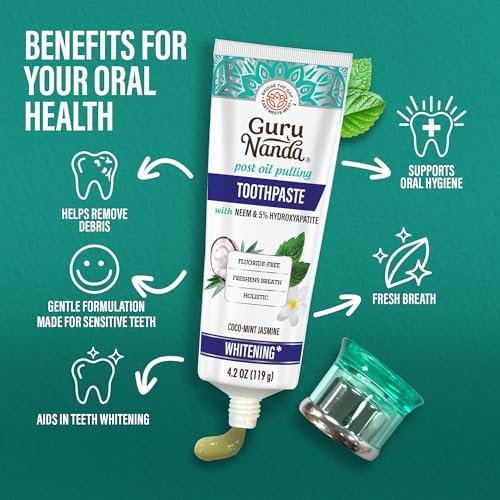 GuruNanda Whitening Duo – Hydroxyapatite Toothpaste & 7-Day Whitening Strips for a Brighter Smile & Stronger Teeth