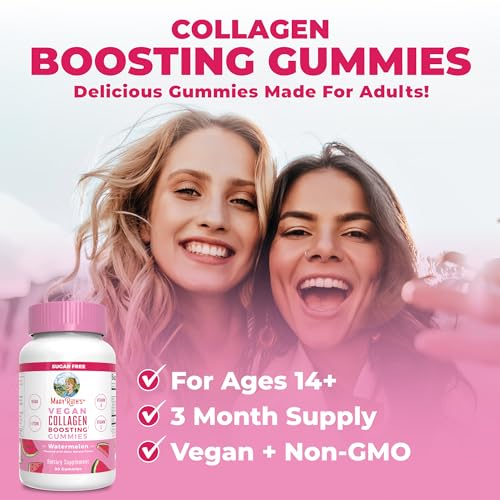 MaryRuth Organics Vegan Collagen for Women & Men, Collagen Boosting Gummies