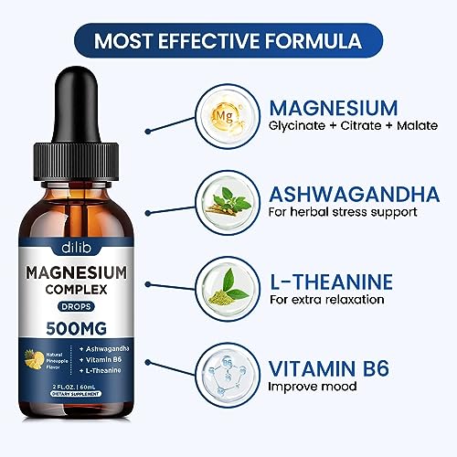 Triple Magnesium Complex Supplement-Magnesium Glycinate, Citrate, Malate Liquid Drops