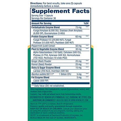 Renew Life Digestive Duo Probiotic + Enzymes; Probiotic Promotes Digestive Health