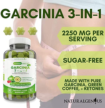 Fat Burning Gummies Pure Extract Garcinia Cambogia, Green Coffee, Raspberry Ketones