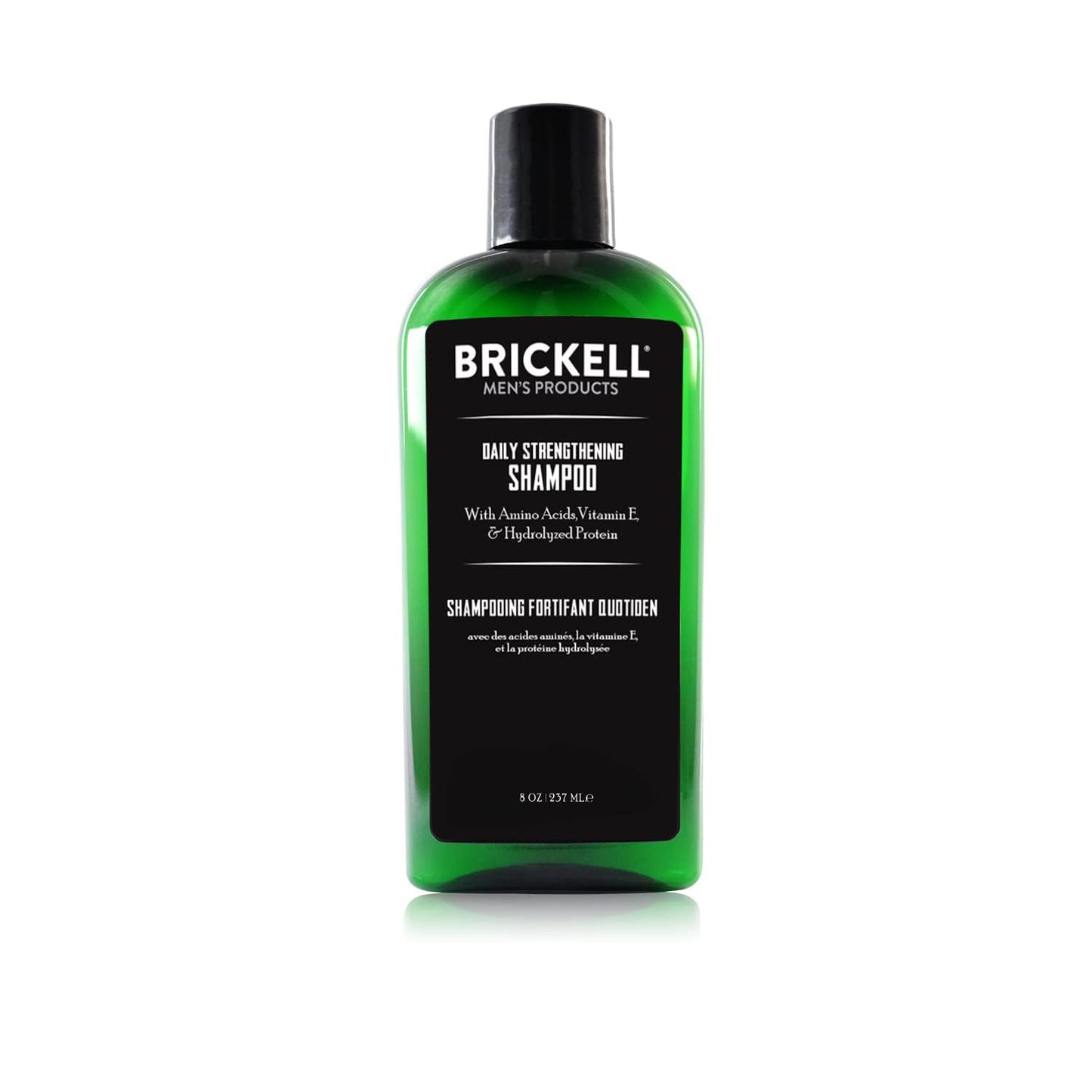 Brickell Men's Products Daily Strengthening Shampoo for Men, Mint & Tea Tree Oil To Soothe Dry and Itchy Scalp, Sulfate Free and Paraben Free, With Pro-Vitamin B5 & Hydrolyzed Protein, 8oz, Scented