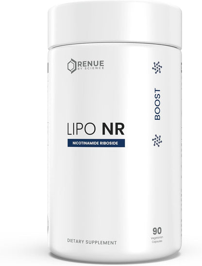 Renue By Science Nicotinamide Riboside | High Strength Liposomal NAD Supplement | 90 Nicotinamide Capsules - 300mg Nicotinamide Riboside per Serving | Manufactured in The USA Third-Party Tested