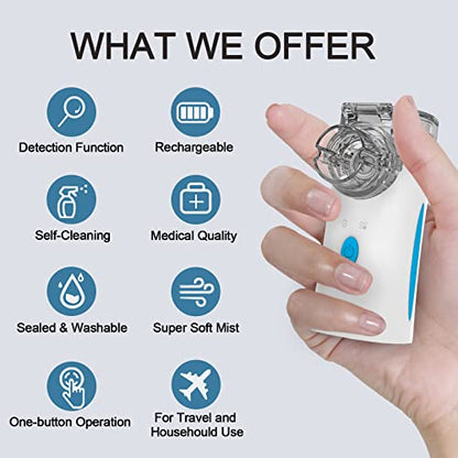 Portable Nebulizer - Rechargeable Nebulizer Machine for Adults and Kids