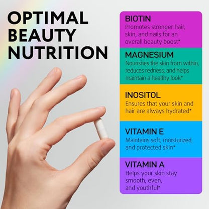 Biotin 10,000 mcg with Collagen & Keratin and Mullein Leaf Lung Support Drops Bundle – Hair, Skin, and Nail Vitamins Plus Lung Cleanse and Respiratory Detox for Men and Women – 60 Caps and 2 oz
