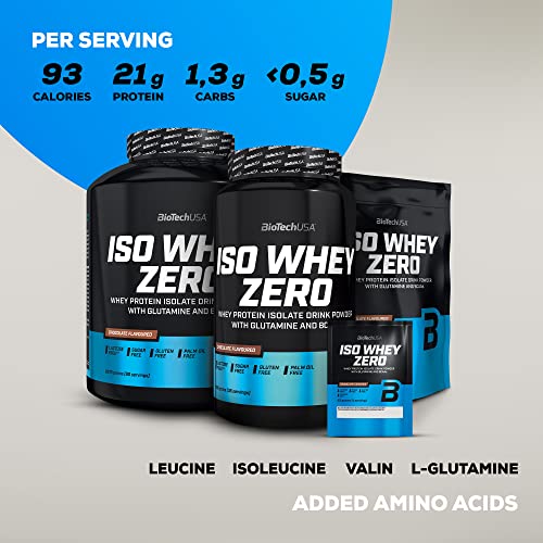 BioTechUSA Iso Whey Zero, Lactose, Gluten, Sugar Free, Premium Whey Protein Isolate, 500 g