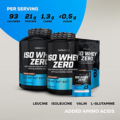 BioTechUSA Iso Whey Zero, Lactose, Gluten, Sugar Free, Premium Whey Protein Isolate, 500 g