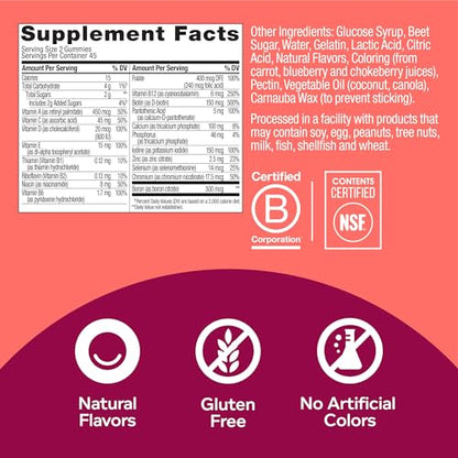 OLLY Women's Multivitamin Gummy, Overall Health and Immune Support