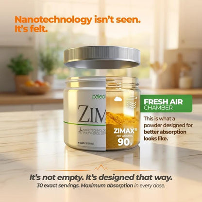 ZIMAX Super ANTIOXIDANT - 100% Natural - High Absorption Curcumin, Rosemary Extract, Grape Seed Extract, Olive Leaf Extract ORAC 3,451,770 (Canister) 90 Grams (1-Pack)