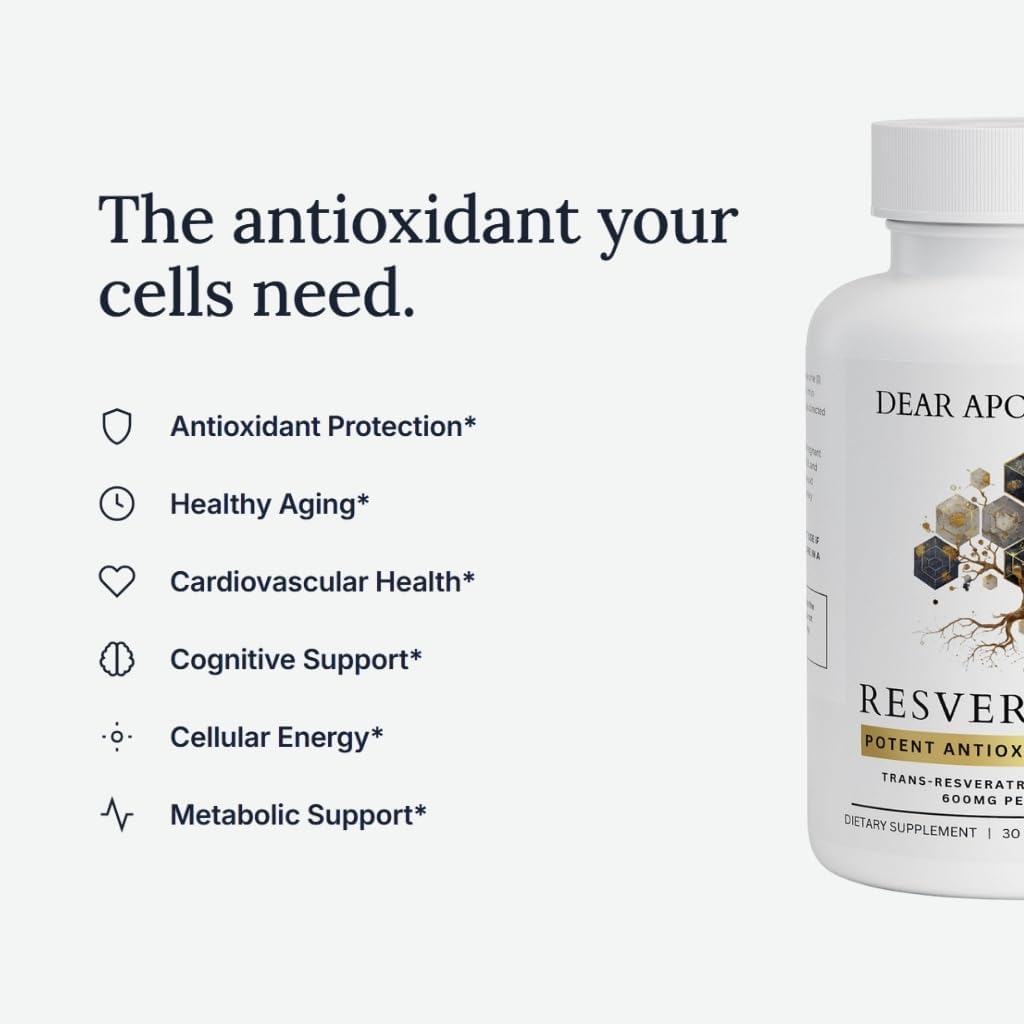 Resveratrol+ 600mg Trans-Resveratrol from Japanese Knotweed Root - Dual Extract Anti-Aging & Heart Support - Vegan, Non-GMO, Gluten Free - 60 Capsules