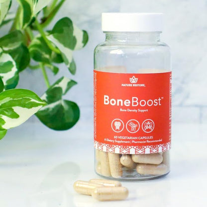 Nature Restore BoneBoost Bone Density Supplement with Patented Osteosine® - Natural Skeletal Strength Complex, 90 Vegan Capsules