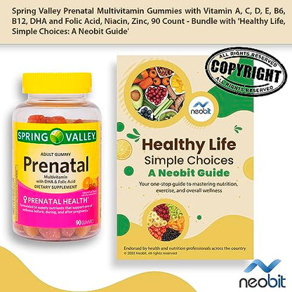 Spring Valley Prenatal Multivitamin Gummies with Vitamin A, C, D, E, B6, B12, DHA and Folic Acid