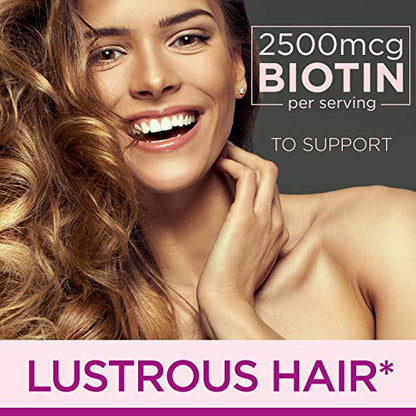 Nature's Bounty Hair Skin and Nails Vitamins with Biotin & Vitamin C Optimal Solutions