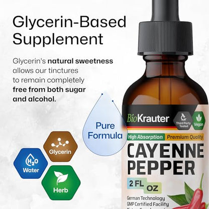 MAUWE HERBS Cayenne Pepper Supplement - Organic Cayenne Pepper Tincture