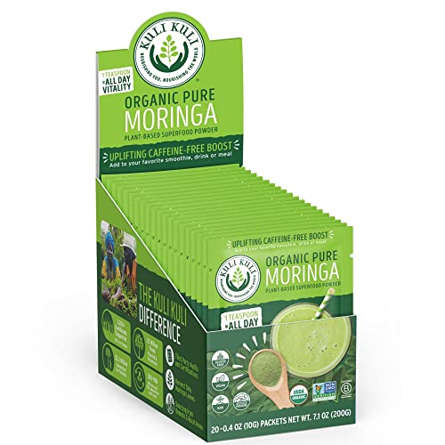 Kuli Kuli Moringa Oleifera Organic Leaf Powder & Green Smoothie, 100% Pure USDA 