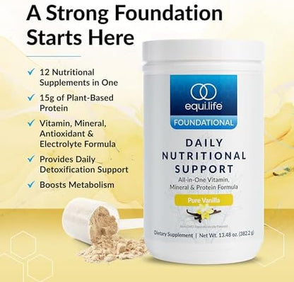 Equilife Vanilla Daily Nutritional Support & Unflavored Superfoods Bundle