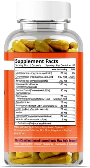 ProCare Health GLP-1 Metabolic Support Supplement – Metabolic G3A Appetite & Craving Support – Berberine, Akkermansia, ALA – Gut & Glucose Supports – 60 Capsules