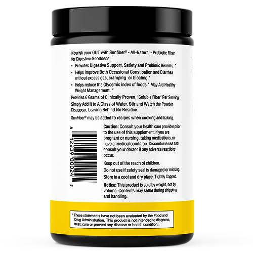 Sandhu's Prebiotic Fiber Supplement Powder –30 Servings- SunFiber® –Low FODMAP