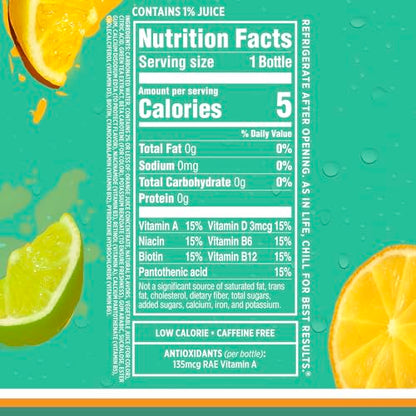 Sparkling Ice, Lemon Lime Sparkling Water, Zero Sugar Flavored Water, with Vitamins