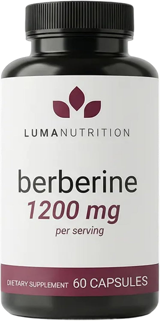 Luma Nutrition Pure Berberine Supplement - Berberina 1200mg - 60 Capsules