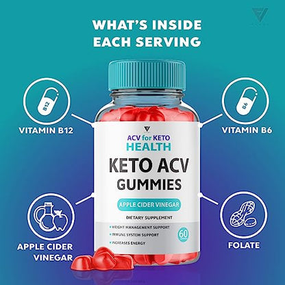 (2 Pack) ACV for Keto Health Gummies, ACV Keto Health ACV Advanced Weight Loss