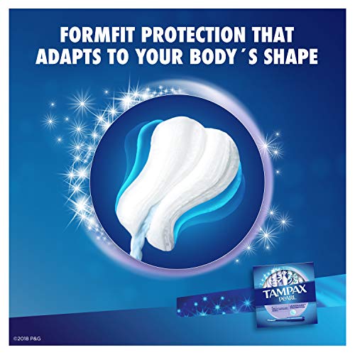 Tampax Pearl Plastic Tampons, Light Absorbency, Unscented, 36 Count (Pack of 2) (72 Total Count)