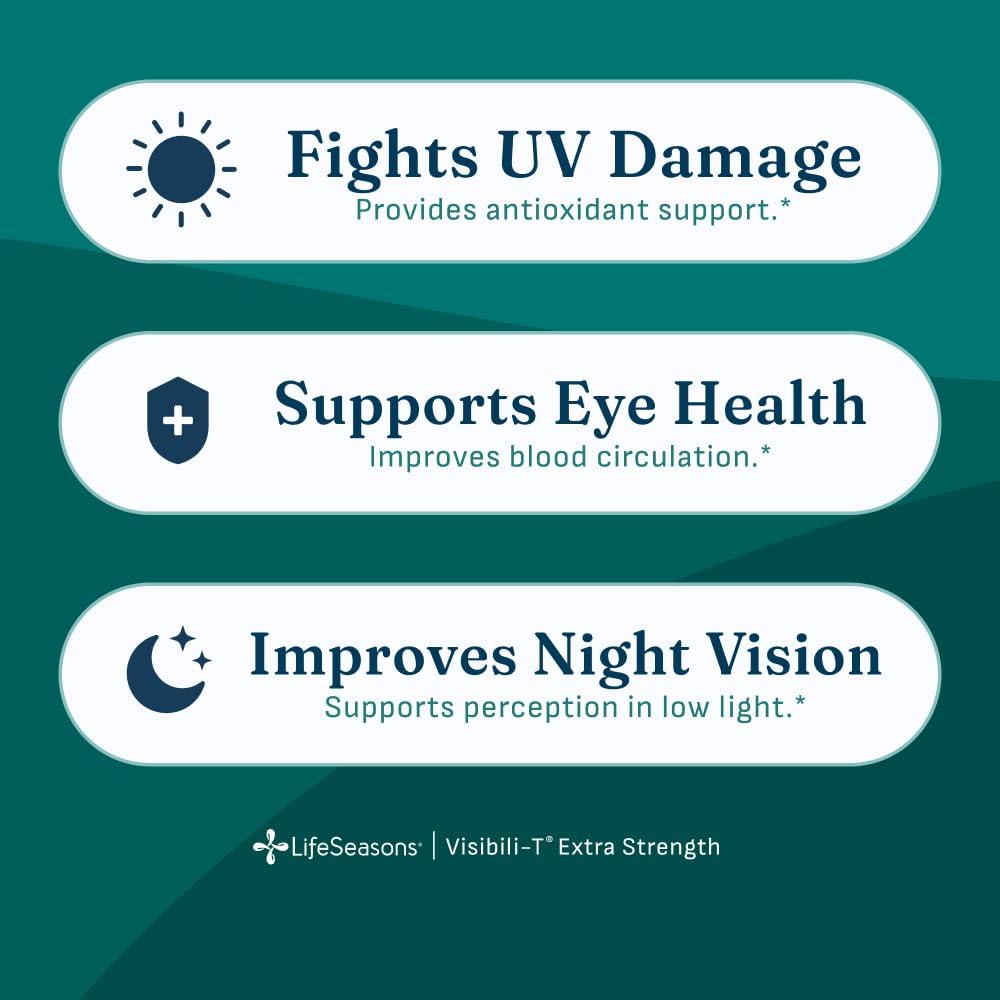 Visibili-T - Vitamin Supplement for Eye Health & Vision Support - Carrot Root, Chromium, Bilberry, Ginkgo Biloba, Grape Seed Extract, Lycopene, Vitamin A, Lutein & Zeaxanthin - 60 Capsules