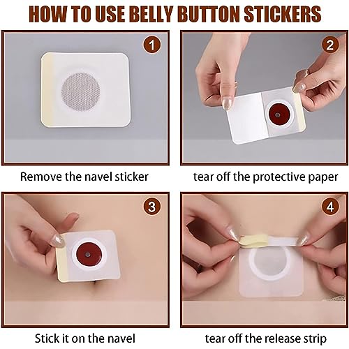 Rosarden 100Pcs Belly Patch, Toning Contouring Firming Patches, Navel Sticker, Sweatproof Patches