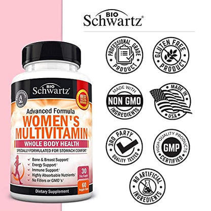 Multivitamin for Women with Vitamin D3 - Multivitamins for Bone Breast Skin Joint